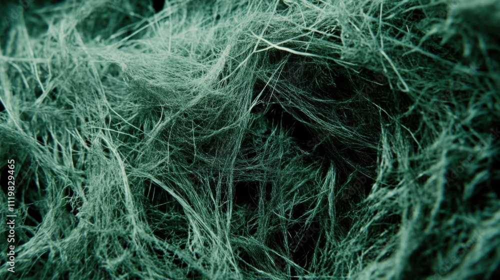 Poster abstract close-up of tangled green fibers showcasing intricate textures and patterns in a natural se