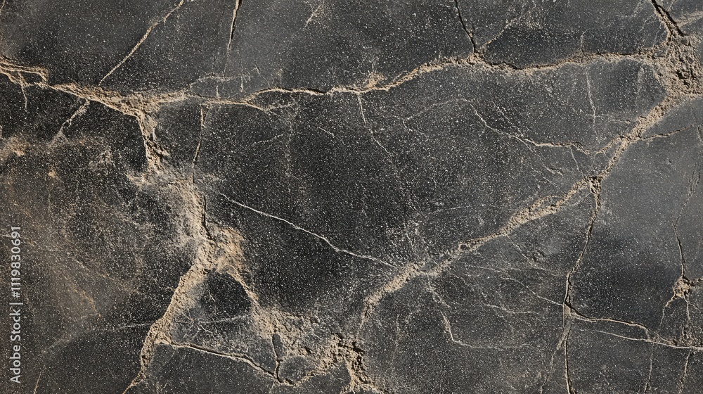 Aufkleber rough weathered concrete texture with deep fissures and signs of wear displayed in dark gray tones s