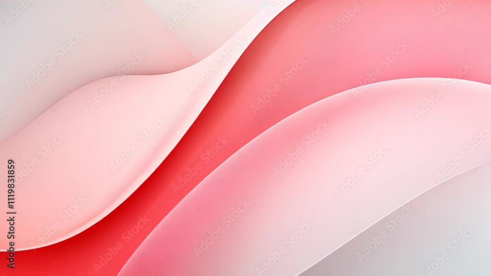 Aufkleber soft abstract background with smooth curves and gentle color transitions in pink and white tones