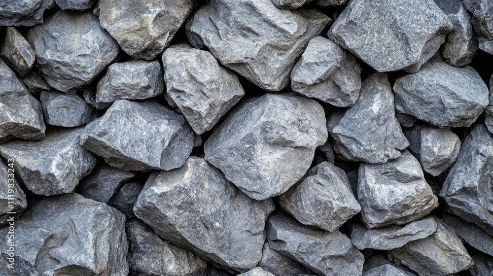 Poster natural rock background texture for design and construction projects featuring irregular gray stone 