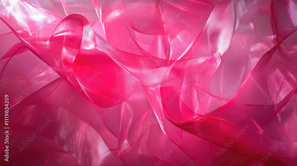 Poster ethereal pink silk fabric abstract background with soft lighting for creative projects and design us