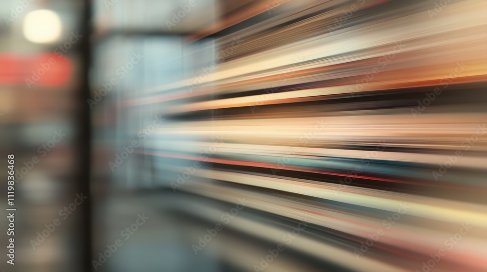 Poster abstract motion blur background of a department store showcasing colorful lines and shapes for artis