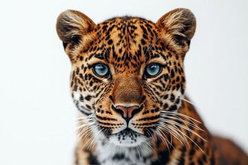 Obraz premium Majestic Leopard with Striking Blue Eyes