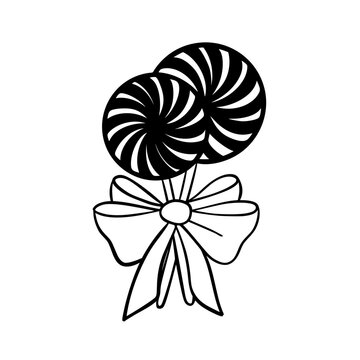 recommend clip art: Cute Christmas Candy Outline