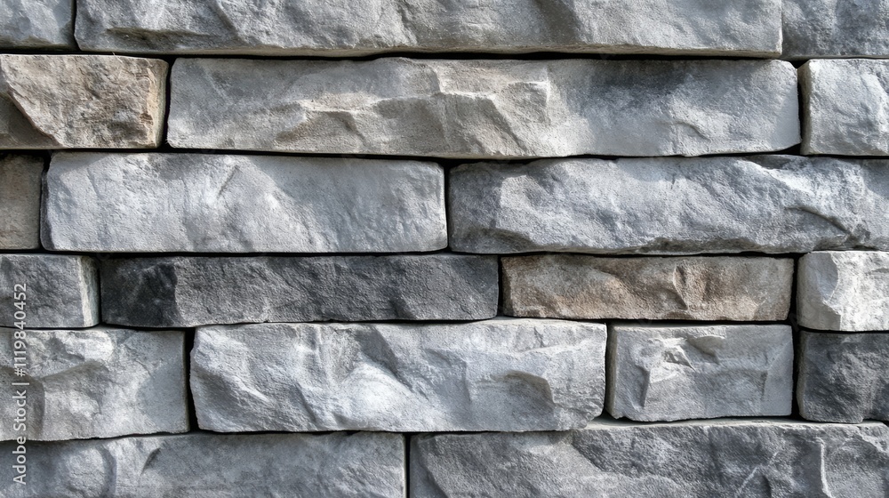 Poster textured gray stone wall with irregular stone shapes creating a contemporary architectural backdrop 