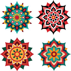 A Set Of Beautiful Mandala Art Design