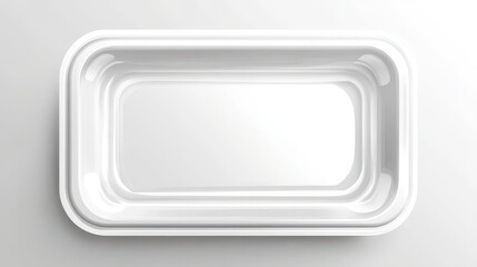 Vector artwork featuring a plain and empty food tray for culinary use.