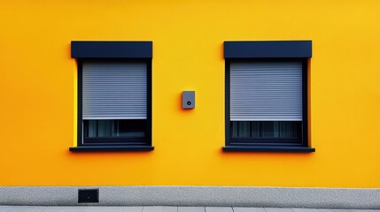 Fototapeta premium A first-floor window with effective security features.