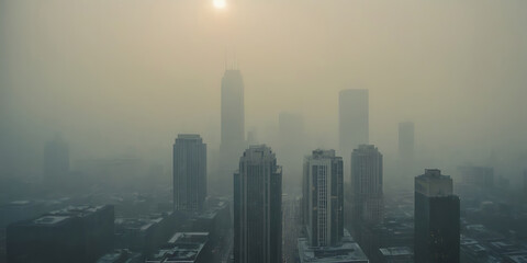 Fototapeta premium city skyline at sunrise