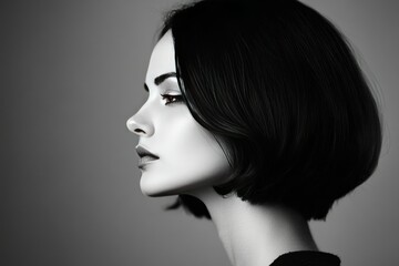 Fototapeta premium Elegant Minimalistic Profile of a Woman