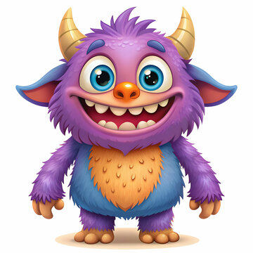 recommend clip art: cartoon cute monster set on white background