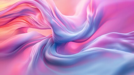 Obraz premium Colorful flowing fabric texture in soft pink and purple hues
