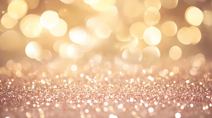 Muted gold glitter defocused twinkly lights resembling a mysterious twilight depth of field. Twilight. Illustration