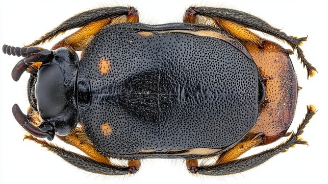Closeup of a Darkling Beetle - Powered by Adobe