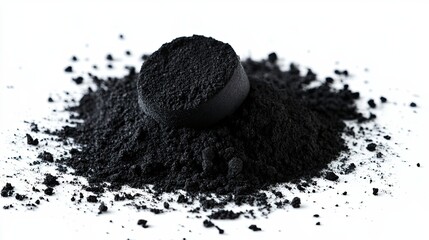 Activated Charcoal Powder Pile