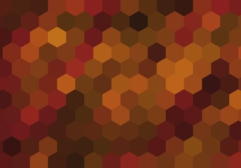 abstract polygonal orange, brown, and yellow gradation background. colorful textured background. fall season themed background. autumn season.