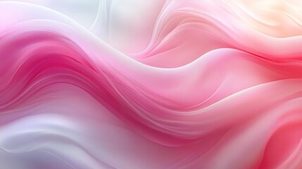 Obraz premium Abstract pink and white flowing wave background.