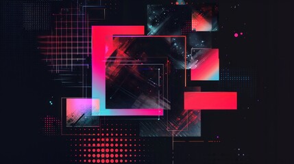 Obraz premium Abstract Geometric Design with Vibrant Colors