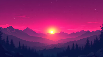 Beautiful sunset twilight sky with pink cloud background, sunset, twilight, sky, cloud, background, pink, beautiful, scenic. Twilight. Illustration