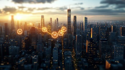 Fototapeta premium Unlocking Blockchain Technology: A Guide to Cryptocurrency Trading and Innovation