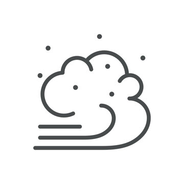 windy cloud icon, simple, gray, blowing clip art preview