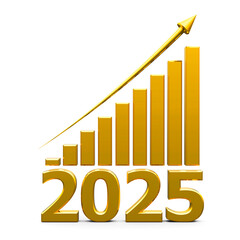 Business graph up with 2025