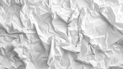 Obraz premium Crumpled white paper texture wrinkled paper texture background