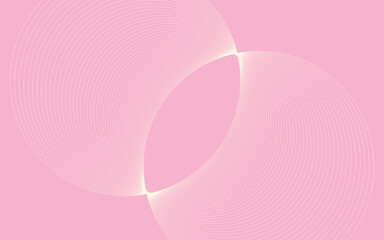 Minimalist banner background, pastel colorful, pink and yellow gradations. Circle effect style geometric, abstract background.
