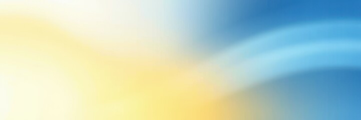 Colorful abstract background showcasing blue and yellow gradient with soft curves creating a serene atmosphere for design projects