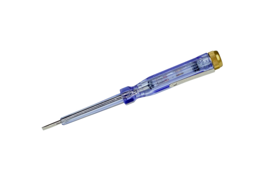 electrical tester isolated on transparent background. Electricity, electrical tool. Png image