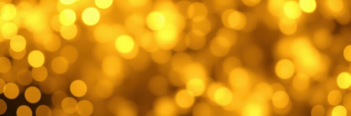 Golden bokeh lights create a warm and festive atmosphere during a celebration in the evening