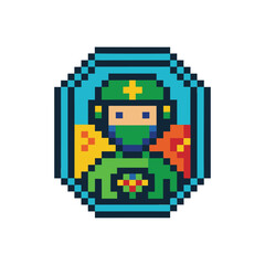 unique modern pixel art app website icon logo vector art design 