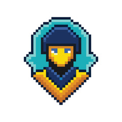 Fototapeta premium unique modern pixel art app website icon logo vector art design 