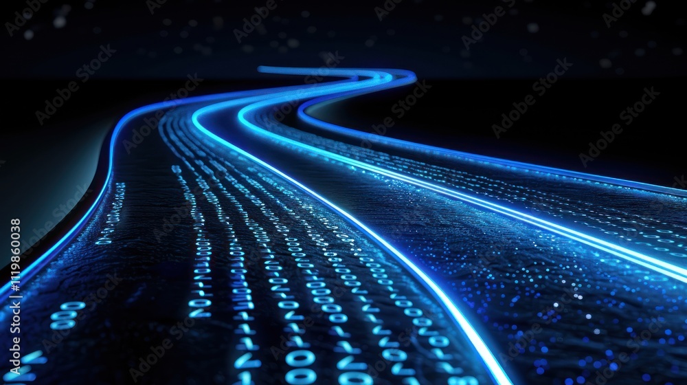 Poster digital highway: a visual representation of the data stream