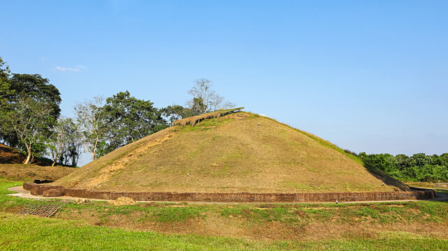 View of Burial Mound of Ahom Kings, Charaideo, Assam, India.