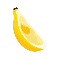 Lemon wedge. Cartoon citrus fruit slice, yellow lemon flat style, fresh organic fruit healthy diet vegetarian food. Vector isolated illustration