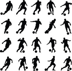 Silhouettes of Indoor Soccer Players	