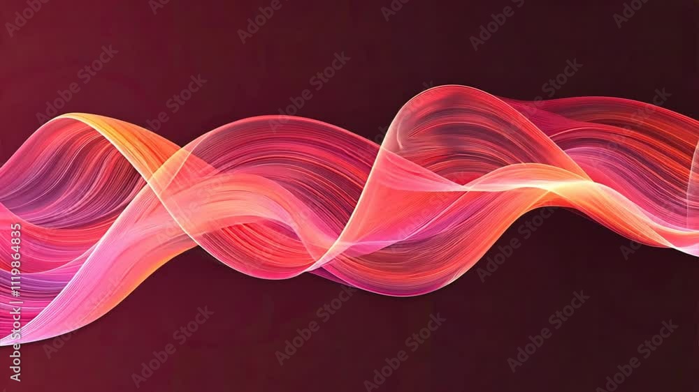 Poster colorful abstract wave design smooth flowing lines and gradients create dynamic and vibrant visual e
