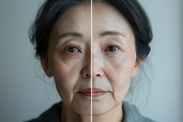 美容施術のビフォーアフター風写真