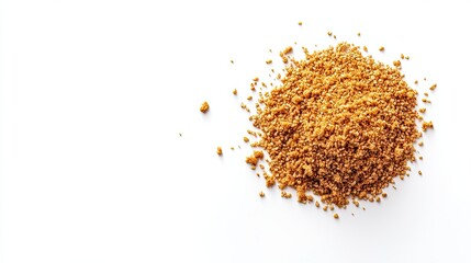 Pile of Brown Sugar Powder. Sweetener Ingredient.