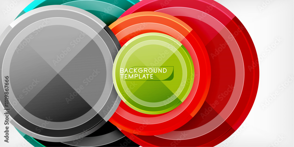 Aufkleber geometric design abstract background - circles