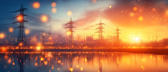 Power storage units glowing with energy during peak electricity load batteries managing electricity flow ensuring efficient energy storage and seamless distribution across power grids during