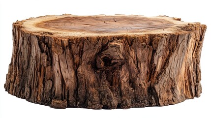 Tree stump slice, rustic wood texture