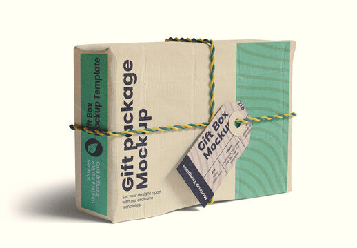 Gift Package Box Mockup
