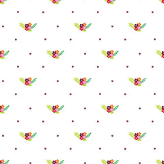 Floral Winter Seamless Vector Pattern Design