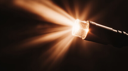 Gun muzzle flash during nighttime gunfire in an urban environment illustrates a tense situation