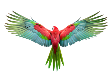 parrot bird looking isolated on white