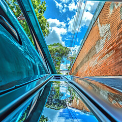 Obraz premium Driver's point of view