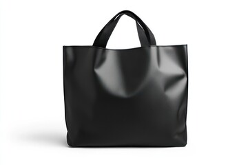 Black tote bag mockup displayed on a white background.