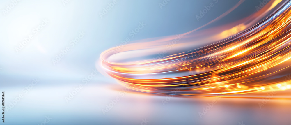 Poster abstract glowing lines with vibrant colors creating a futuristic appearance.